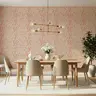 Soft Pink Botanical Leaf Pattern Wallpaper 6