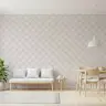 Soft Pink Geometric Lattice Wallpaper 7