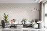 Soft Pink Geometric Lattice Wallpaper 8