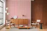 Cheerful Pink and Cream Vertical Stripe Wallpaper 7