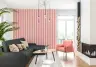 Cheerful Pink and Cream Vertical Stripe Wallpaper 6