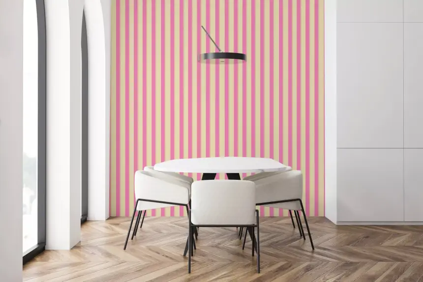 Pink Stripe Delight Wallpaper