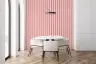 Cheerful Pink and Cream Vertical Stripe Wallpaper 5