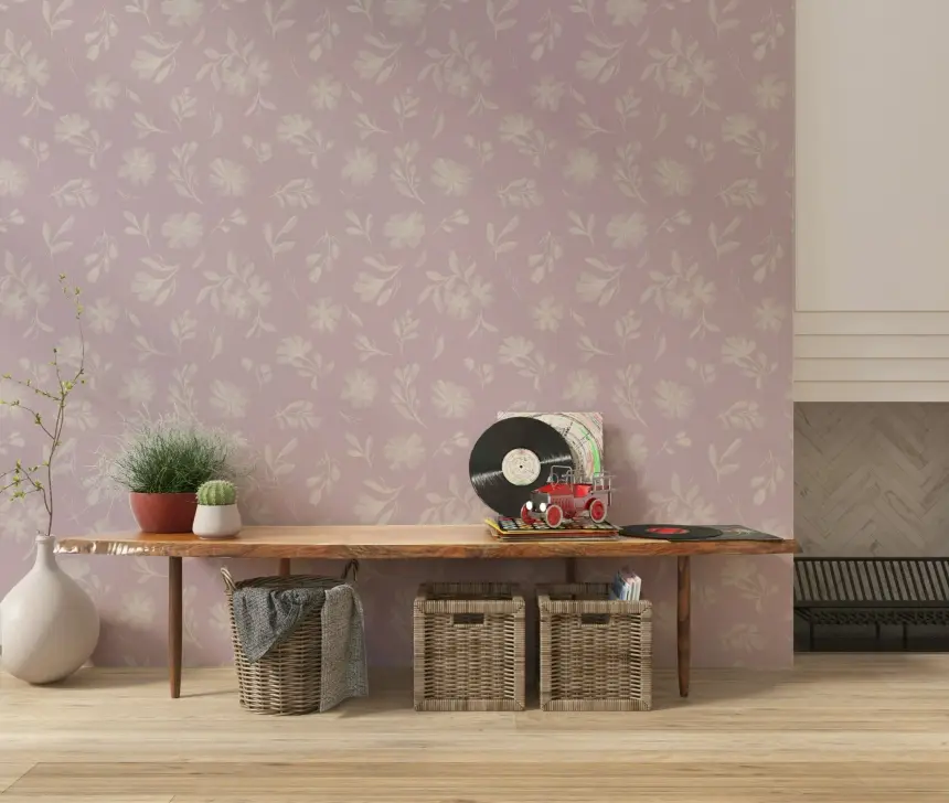 Pink Whisper Florals Wallpaper