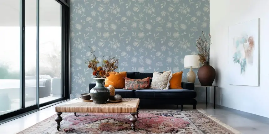 Powder Blue Bloom Wallpaper
