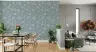 Ethereal White Floral Pattern Powder Blue Wallpaper 8