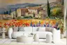 Vibrant Provençal Landscape Watercolor Wall Mural 8