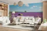 Purple Lavender Field Rustic Stone Hut Wallpaper Mural 8