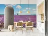 Purple Lavender Field Rustic Stone Hut Wallpaper Mural 7