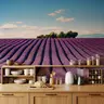 French Lavender Rows Horizon Wallpaper Mural 8