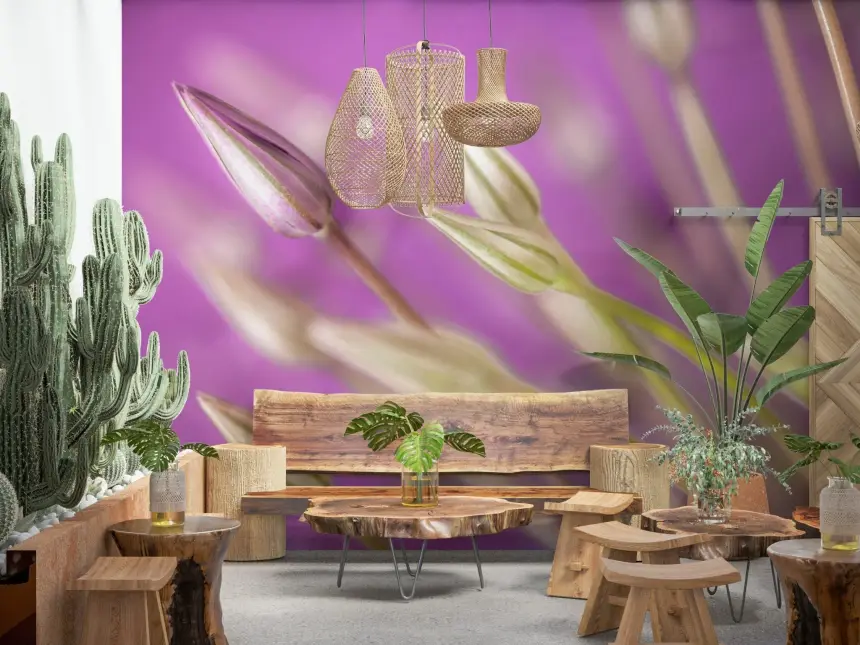 Purple Alliums Wall Mural