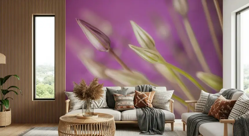 Purple Alliums Wall Mural
