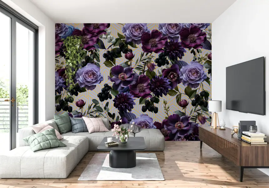 Luxe Floral Deco Wall Mural -2759462