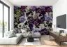 Opulent Purple Floral and Berry Geometric Wall Mural 8