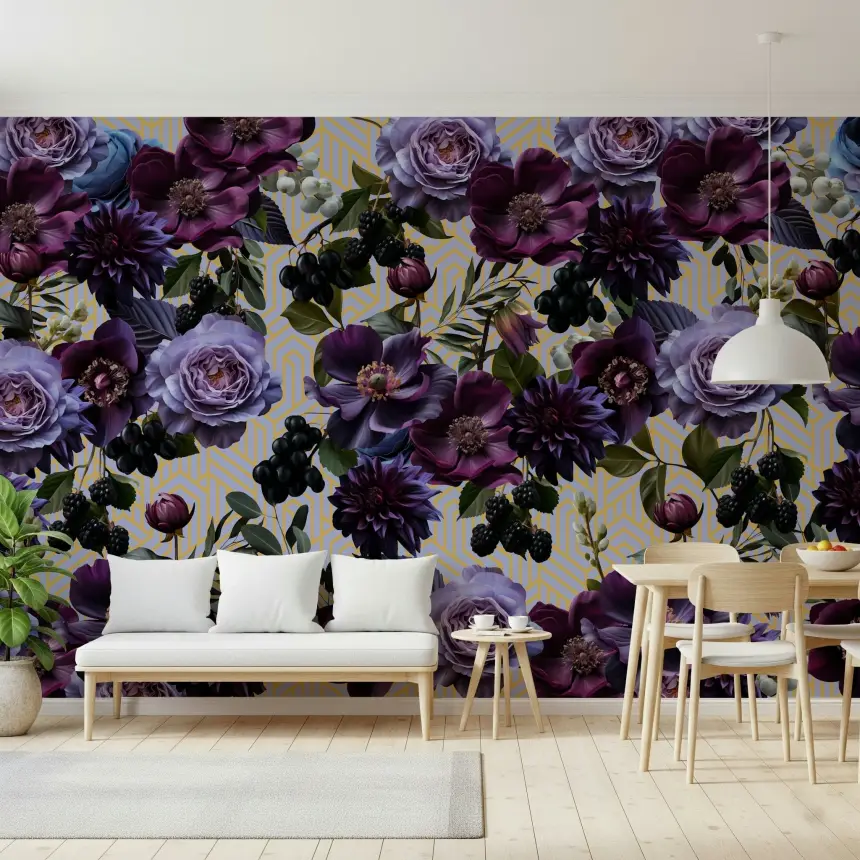 Luxe Floral Deco Wall Mural -2759462