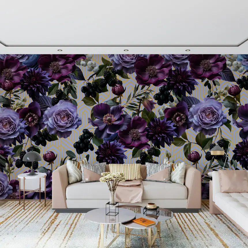 Luxe Floral Deco Wall Mural -2759462