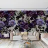 Opulent Purple Floral and Berry Geometric Wall Mural 6