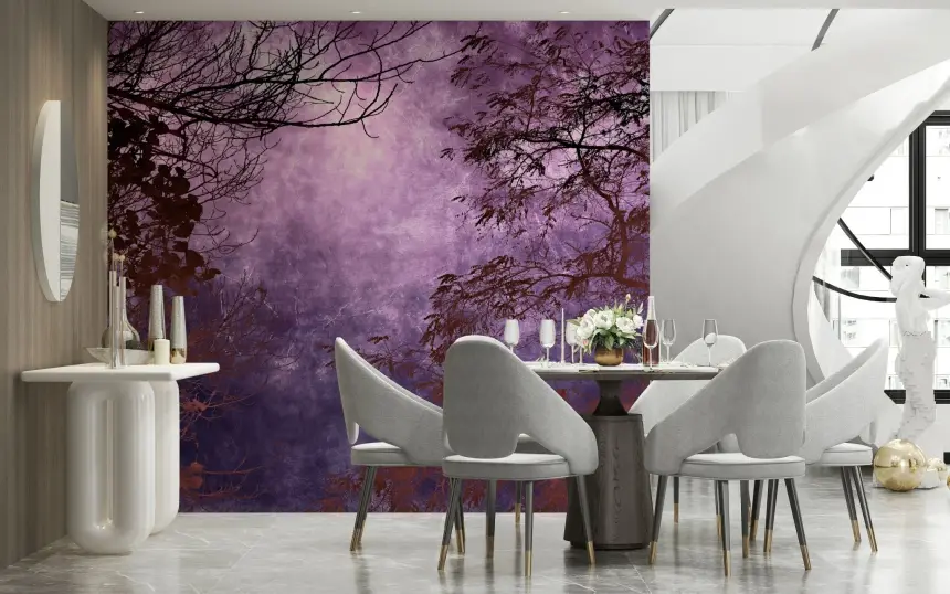 Purple Woods Wall Mural