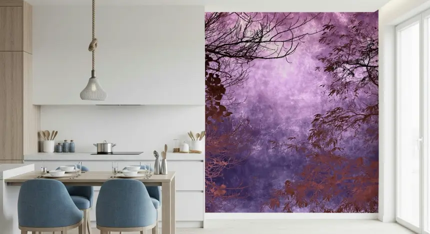 Purple Woods Wall Mural