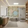 Pastel Geometric Circles Modern Wall Mural 7