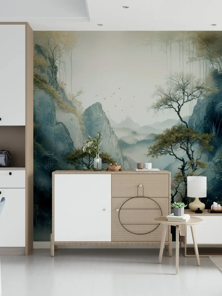 Quiet River Valley Wall Mural