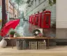 Charming London Street Dog and Red Phone Booths Mural 6