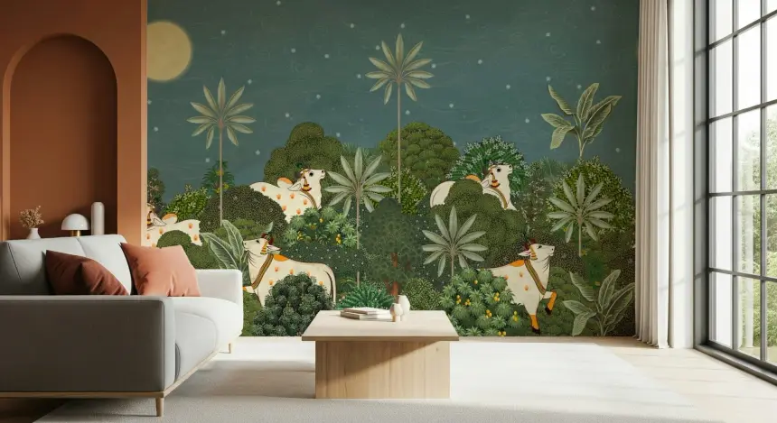 Ratri Pichwai Wall Mural