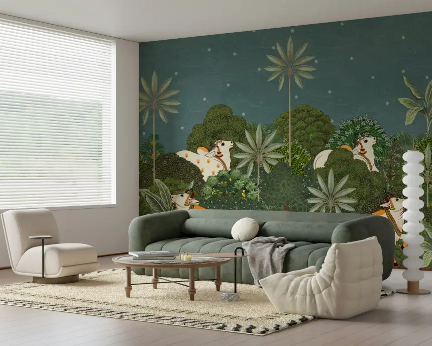 Ratri Pichwai Wall Mural
