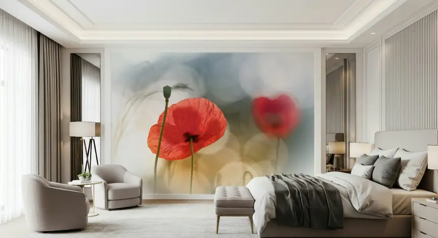 Poppy Dreamscape Wall Mural -440386