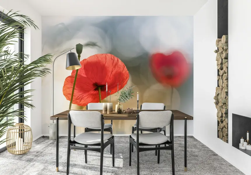 Poppy Dreamscape Wall Mural -440386