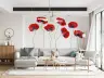Vivid Red Poppy Floral Design Wall Mural 8