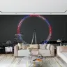 Vibrant London Eye Night Cityscape Wall Mural 7