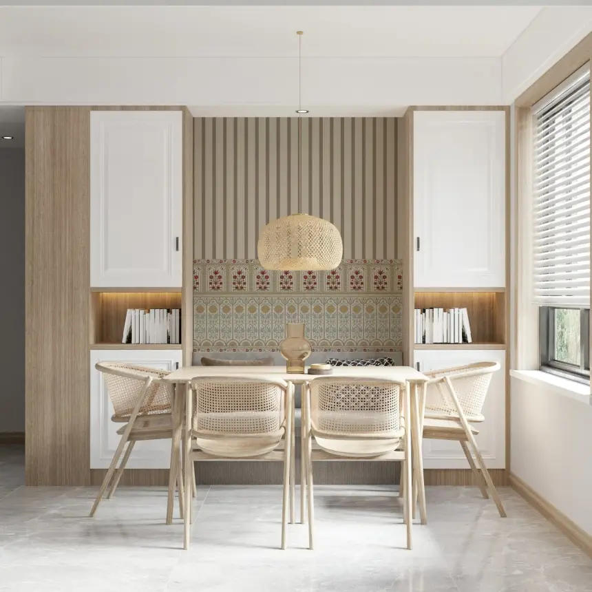 Regal Stripe & Bloom Wall Mural
