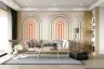 Earthy Tone Geometric Arch Wall Mural 7