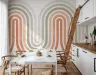 Earthy Tone Geometric Arch Wall Mural 8