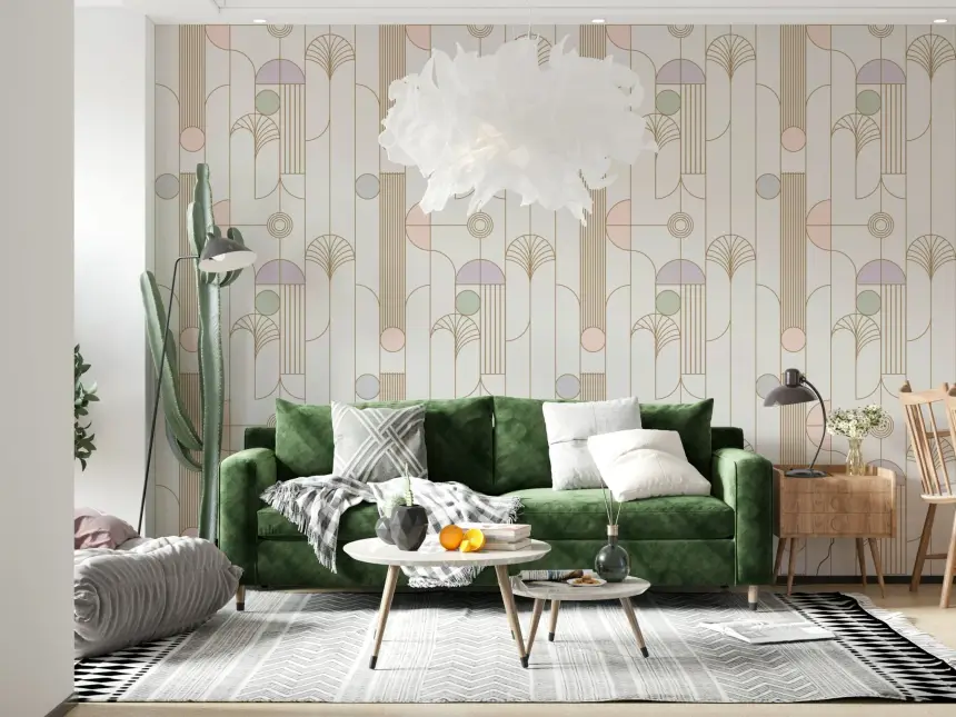 Retro Chic Art Deco Wallpaper