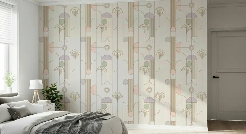 Retro Chic Art Deco Wallpaper