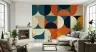 Vibrant Geometric Semicircle Pattern Wall Mural 8