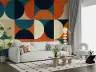 Vibrant Geometric Semicircle Pattern Wall Mural 6