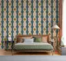 Teal Cream Mustard Retro Capsule Chain Wallpaper 7