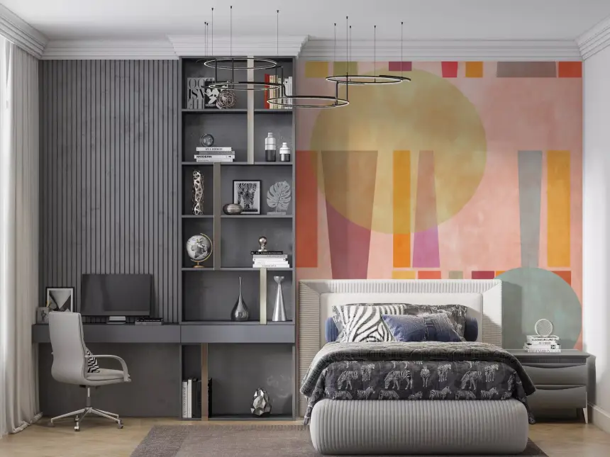 Retro Geo Play Wall Mural
