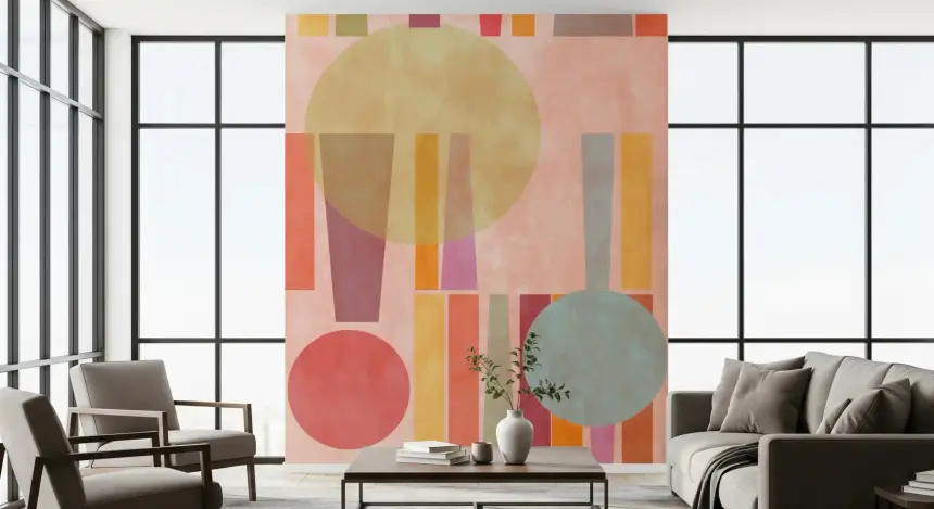 Retro Geo Play Wall Mural