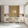 Mustard Beige Retro Ovals Geometric Wallpaper 8