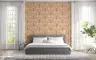 Blush Pink Art Deco Palm Motif Wallpaper 6