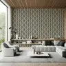 Modern Wavy Lines Geometric Grey Wallpaper 7