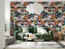 Contemporary Geometric Semicircle Pattern Wallpaper 8