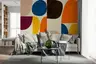 Abstract Pebble Shapes Multicolor Wallpaper Mural 8