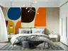 Abstract Pebble Shapes Multicolor Wallpaper Mural 6