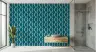 Teal Wave Pattern Wallpaper 6