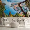 Mediterranean Coastal Town Scenic Wall Mural 7